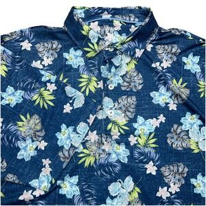 Johnnie O Golf Polo, Mens Large, Stretchy Dri‎ Fit, Floral Hawaiin